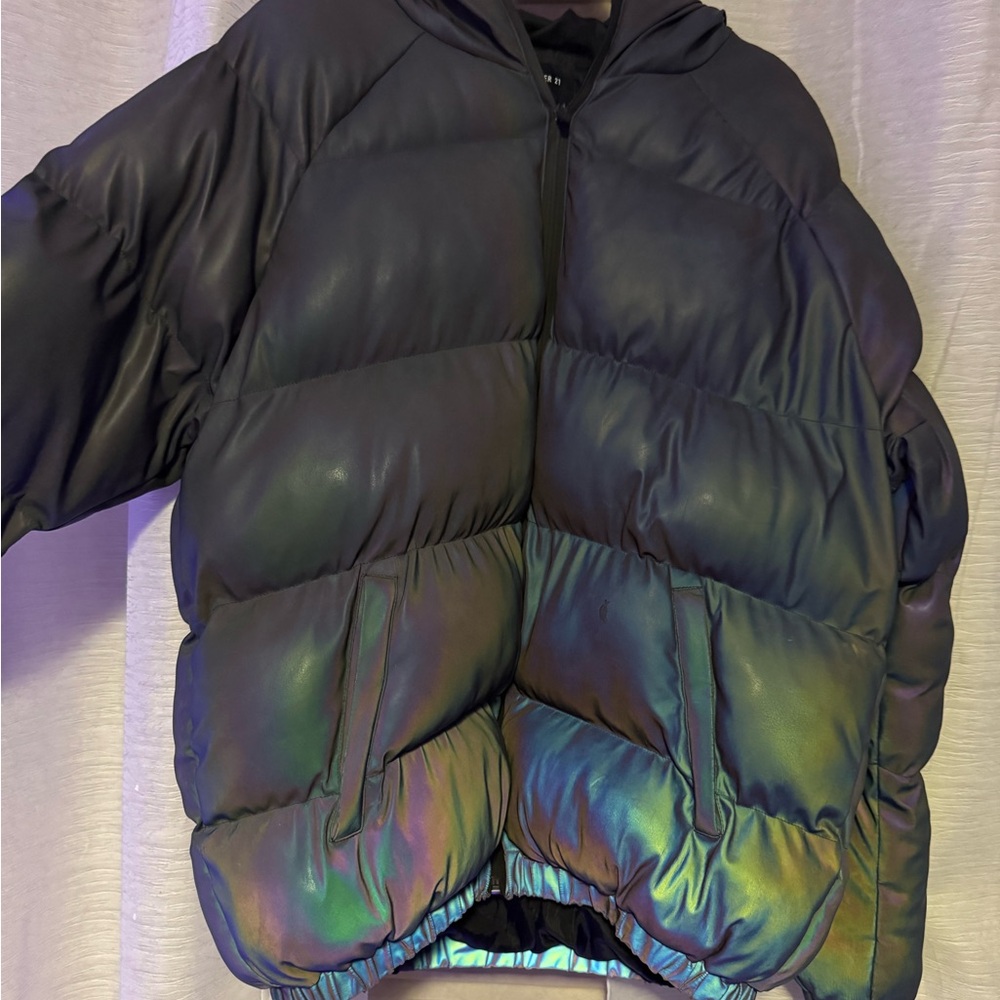 Forever 21 Multicolor Iridescent Jacket